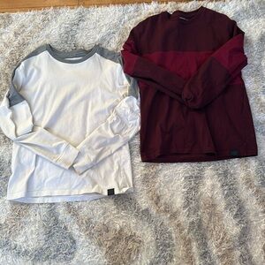 🔴 American Eagle Thick Cotton Long-Sleeve Shirts (x2)